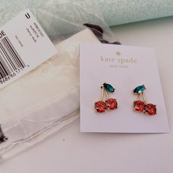 KATE SPADE Ma Cherie Crystal Cherry Earrings - Picture 3 of 6
